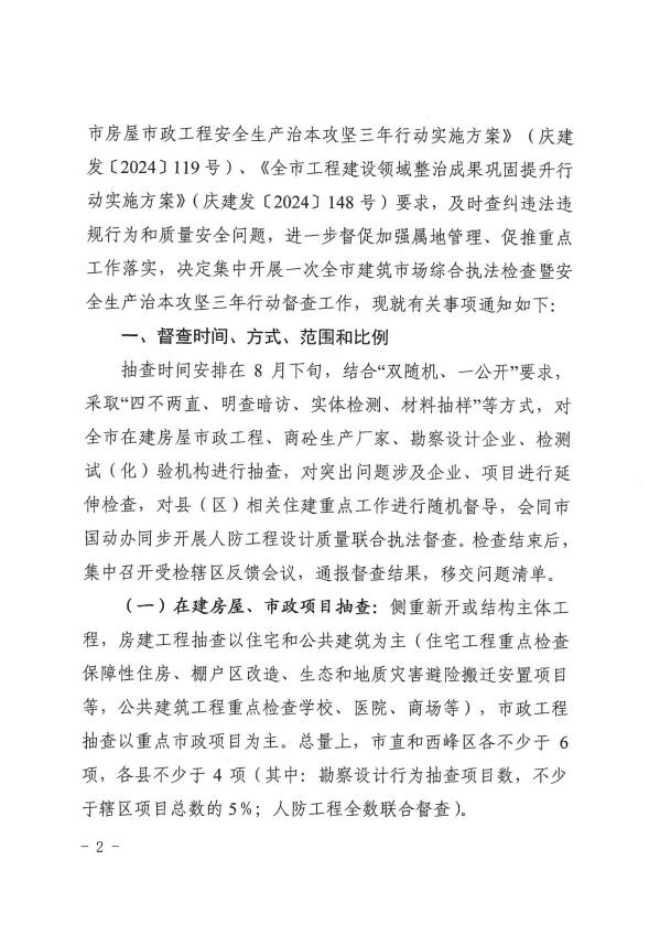 關于轉發(fā)《慶陽市住房和城鄉(xiāng)建設局關于開展全市建筑市場綜合執(zhí)法檢查暨安全生產治本攻堅三年行動督查工作的通知》通知